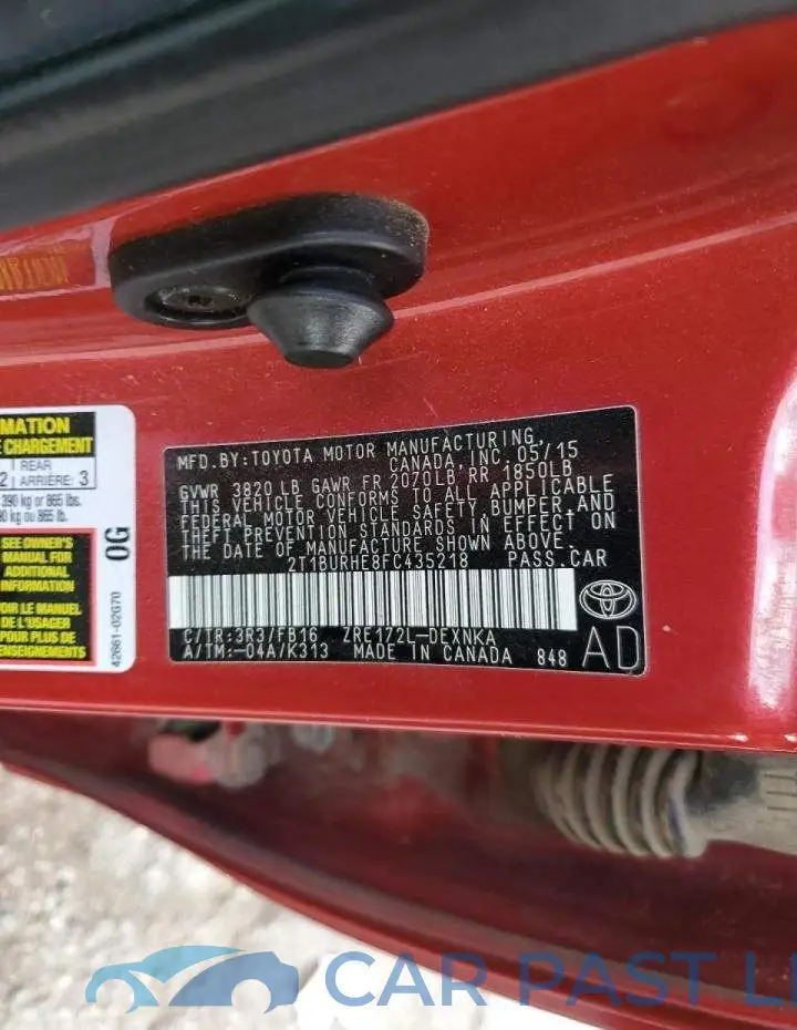 2T1BURHE8FC435218# 12
