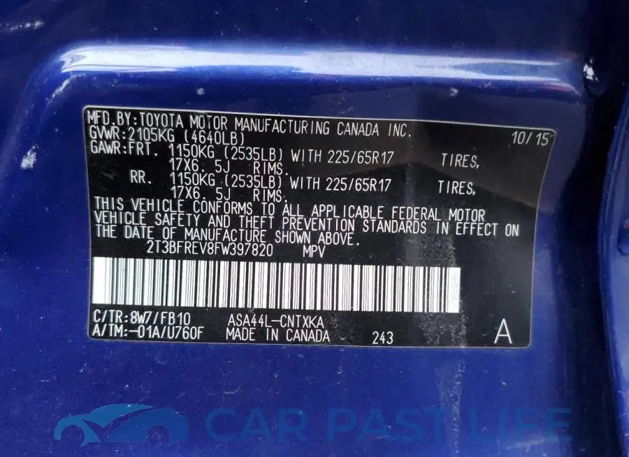 2T3BFREV8FW397820# 14