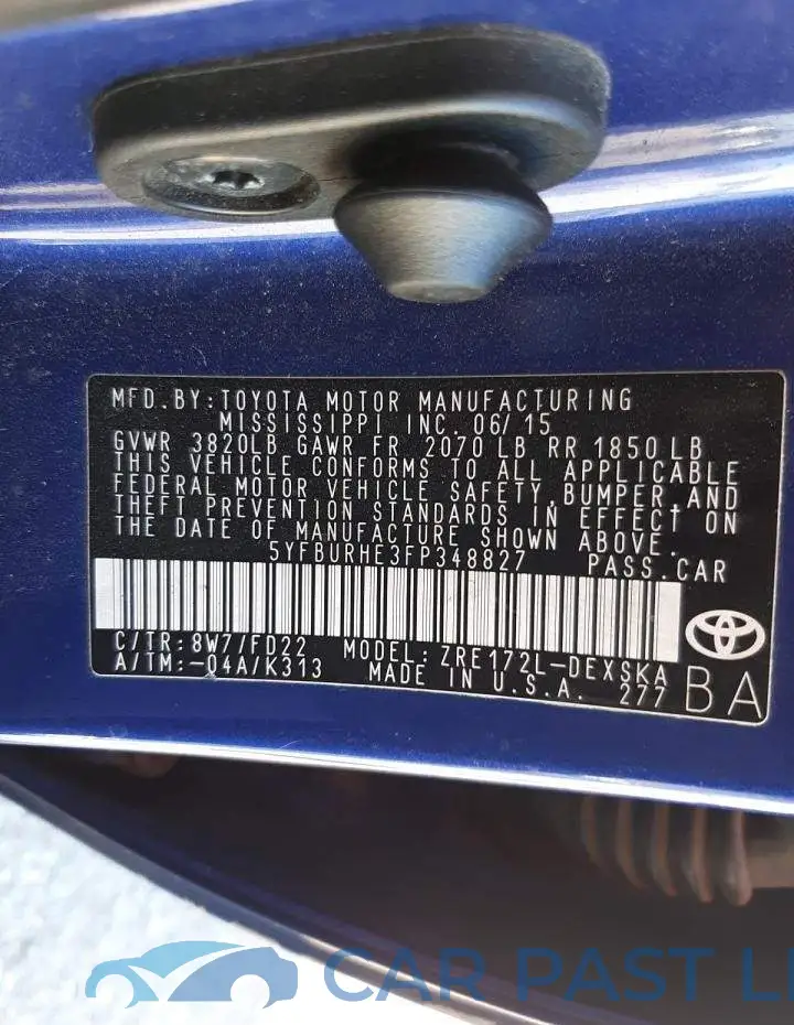 5YFBURHE3FP348827# 10