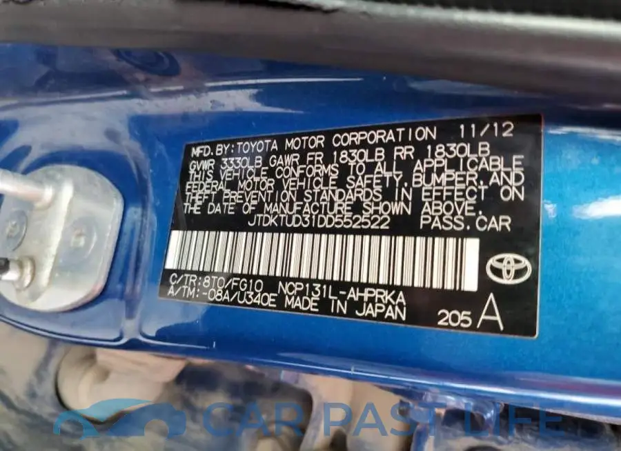 JTDKTUD31DD552522# 10