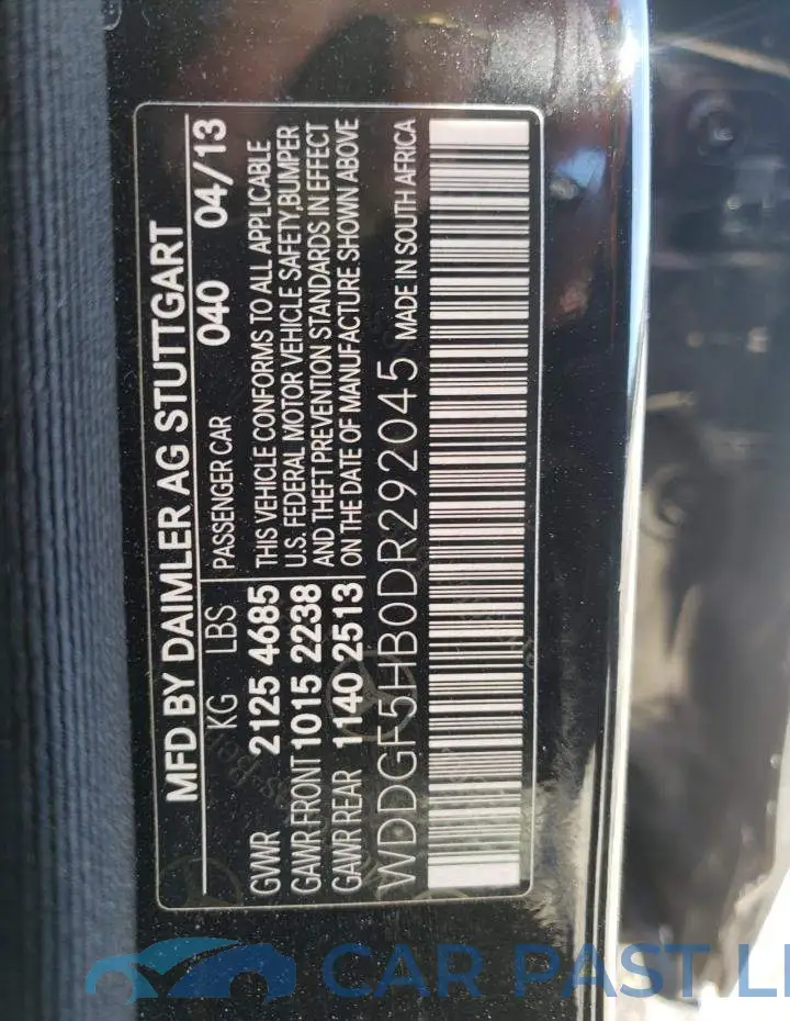 WDDGF5HB0DR292045# 10