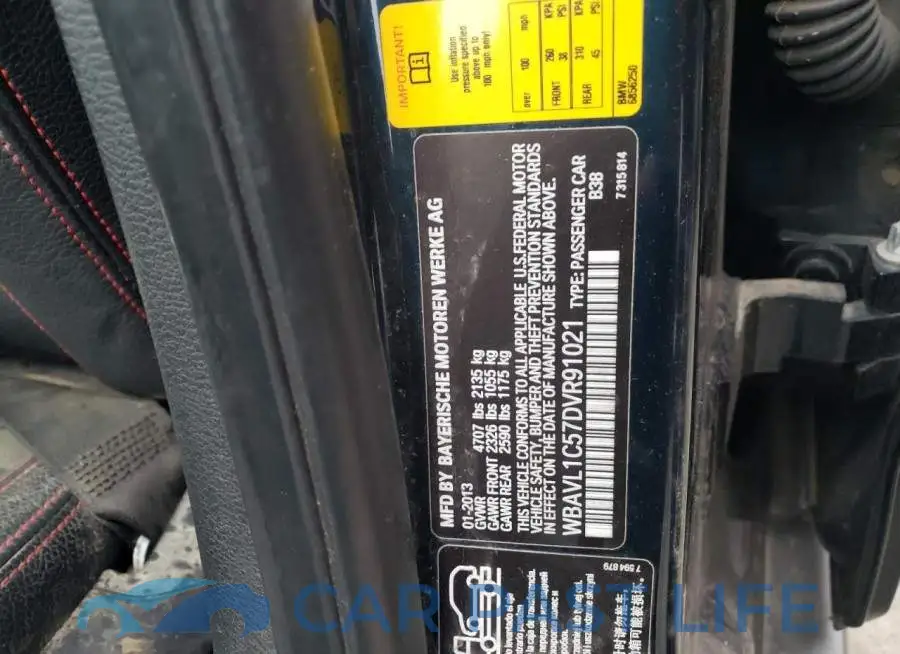 WBAVL1C57DVR91021# 12
