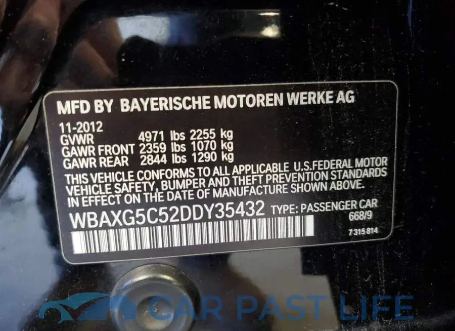 WBAXG5C52DDY35432# 13