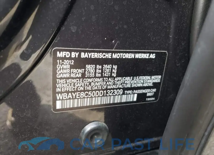 WBAYE8C50DD132309# 13