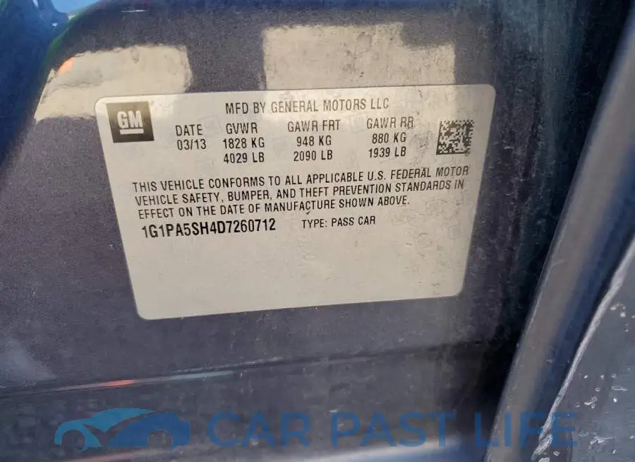 1G1PA5SH4D7260712# 10