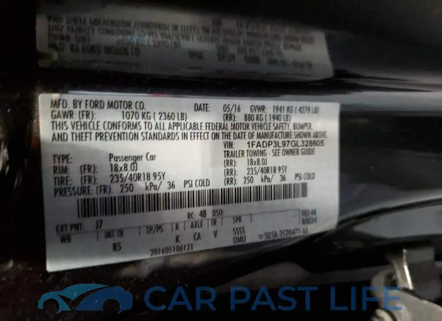 1FADP3L97GL328605# 10