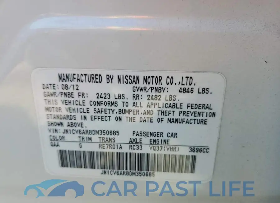 JN1CV6AR8DM350685# 10