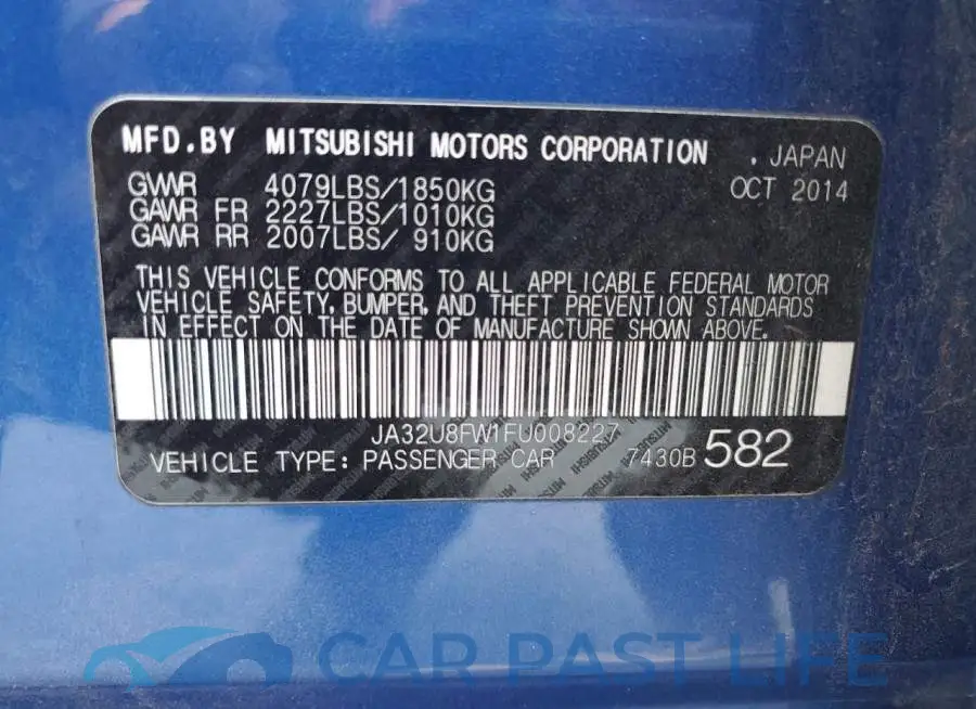 JA32U8FW1FU008227# 10