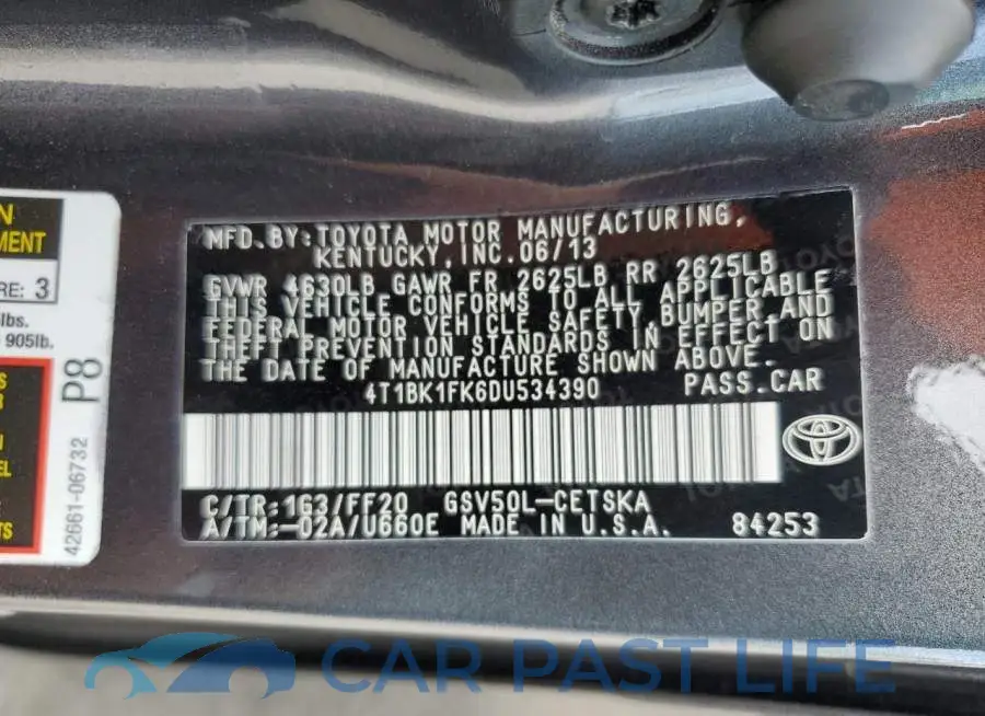 4T1BK1FK6DU534390# 10