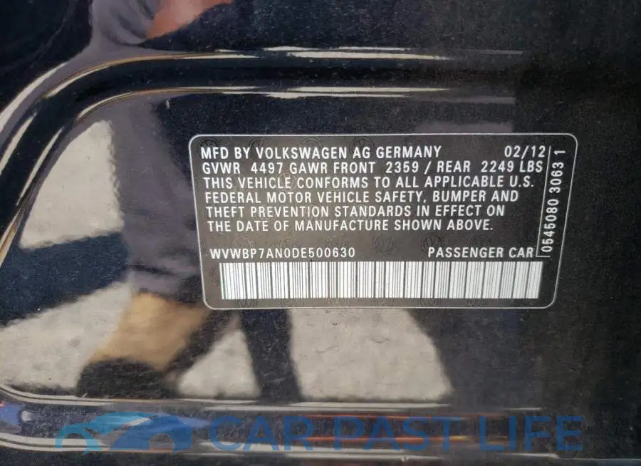 WVWBP7AN0DE500630# 10