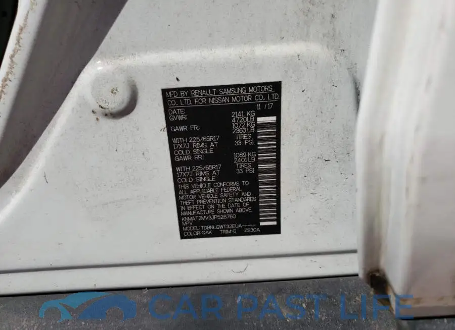 KNMAT2MV3JP526760# 10