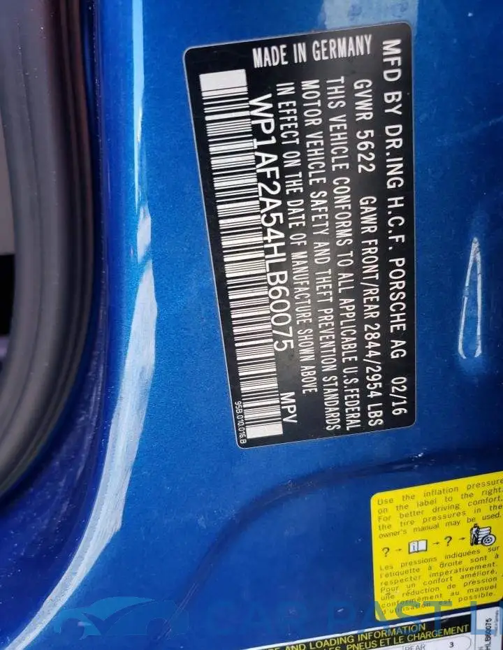 WP1AF2A54HLB60075# 10