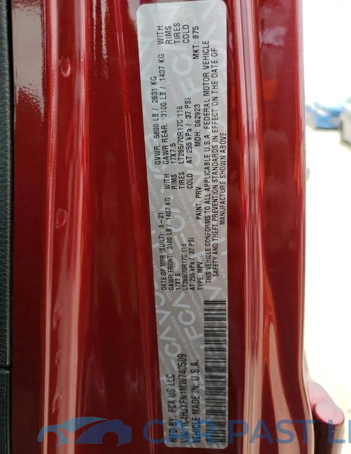 1C4HJXFN1MW740509# 14