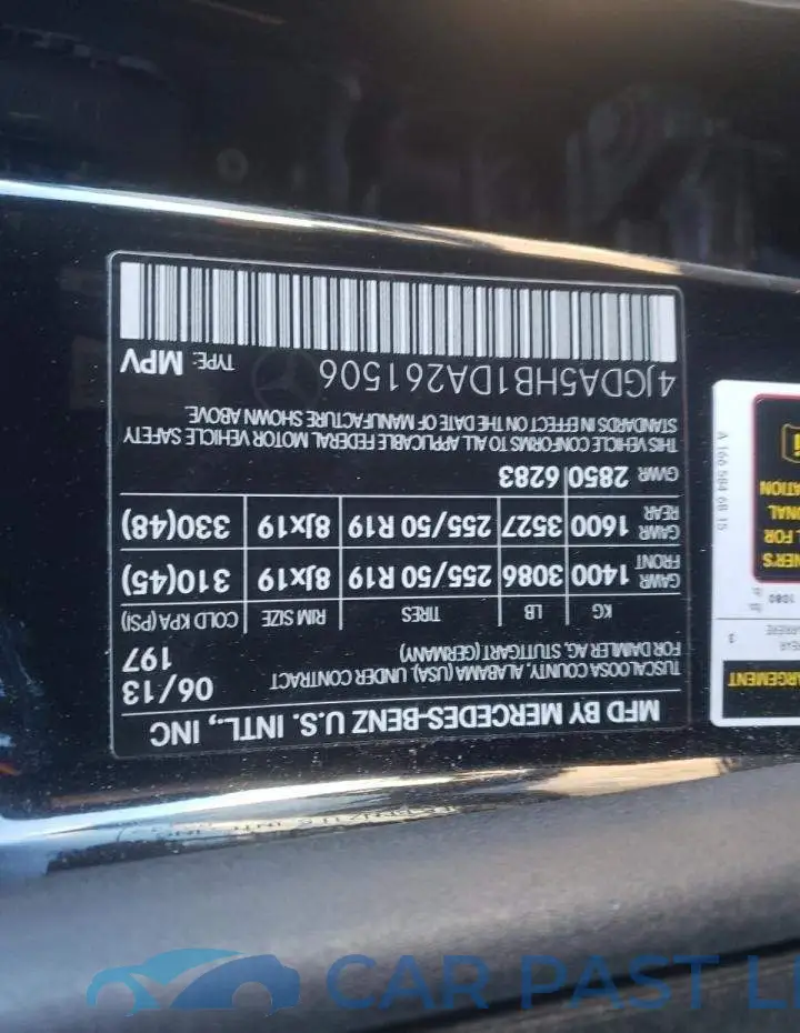 4JGDA5HB1DA261506# 12