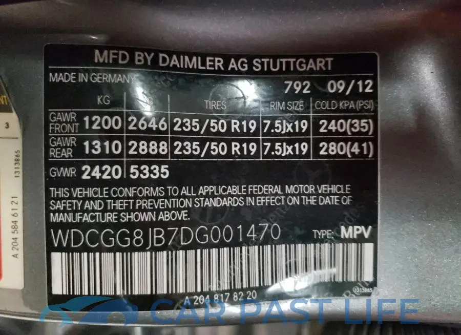 WDCGG8JB7DG001470# 13