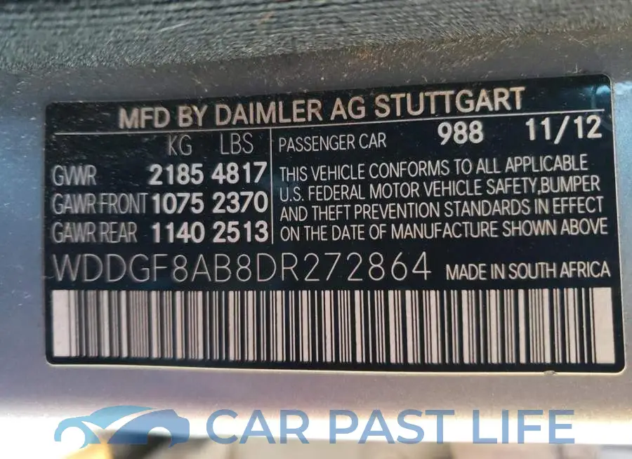 WDDGF8AB8DR272864# 12