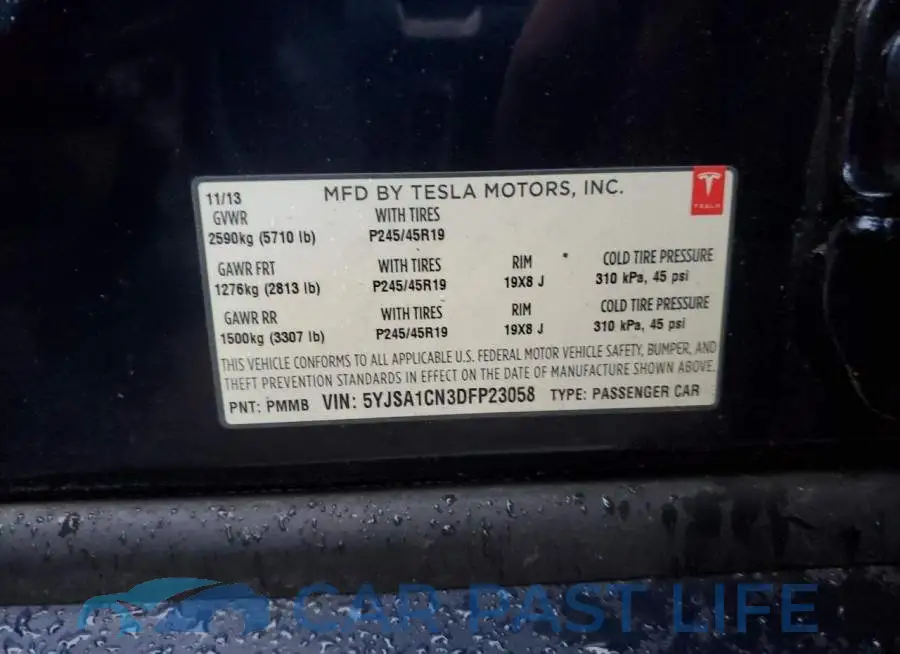 5YJSA1CN3DFP23058# 12