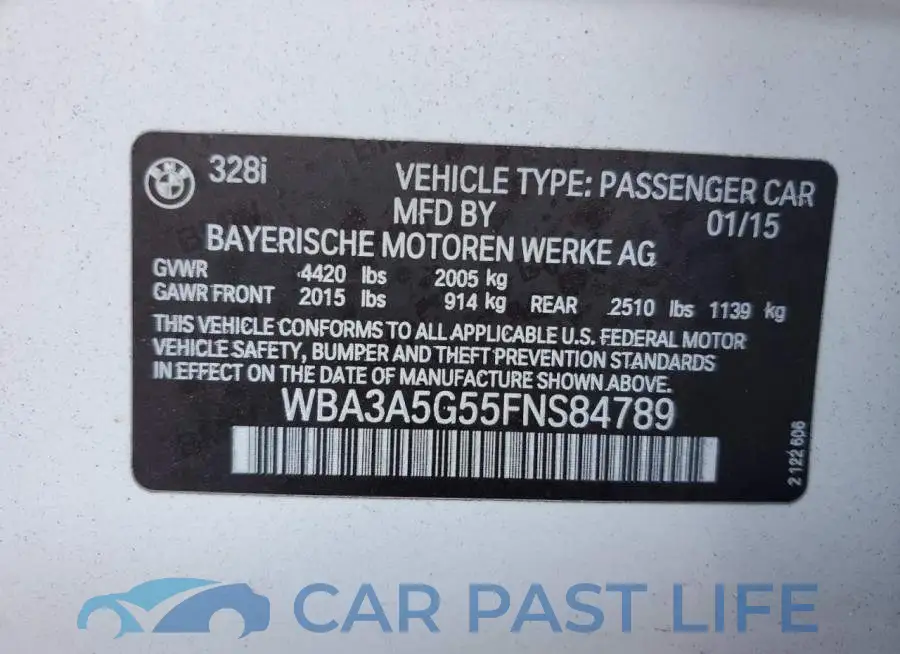 WBA3A5G55FNS84789# 10