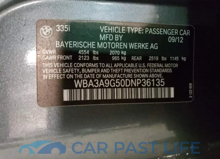 WBA3A9G50DNP36135# 12