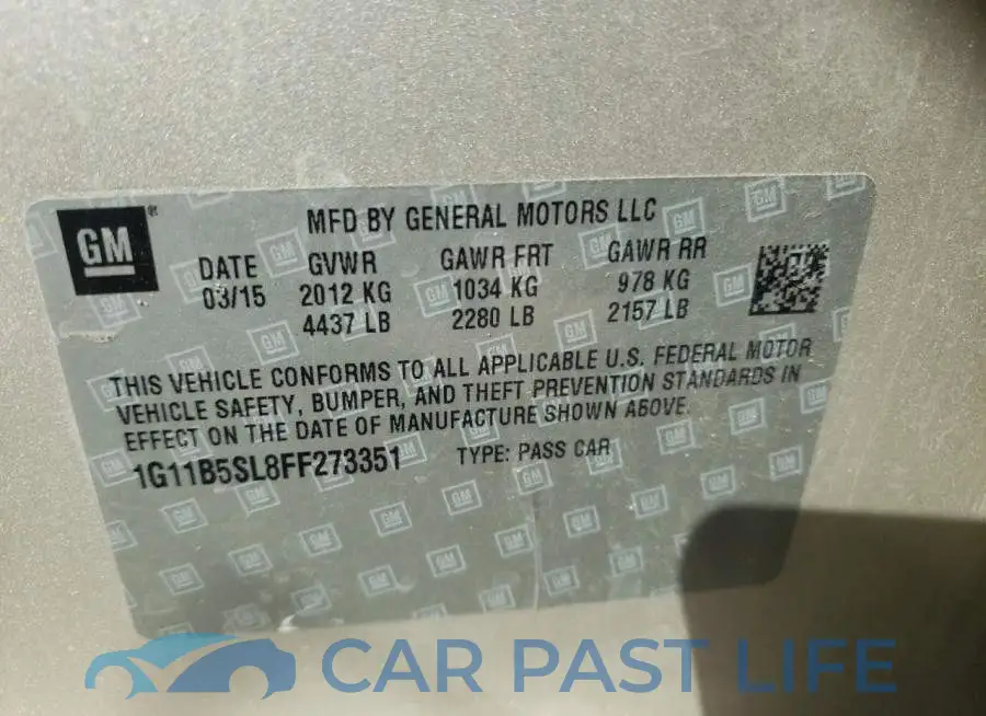 1G11B5SL8FF273351# 10