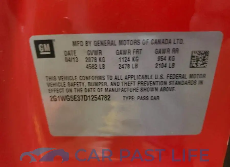 2G1WG5E37D1254782# 10