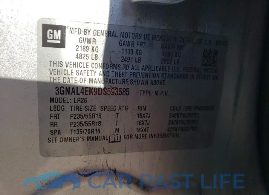 3GNAL4EK9DS593585# 12