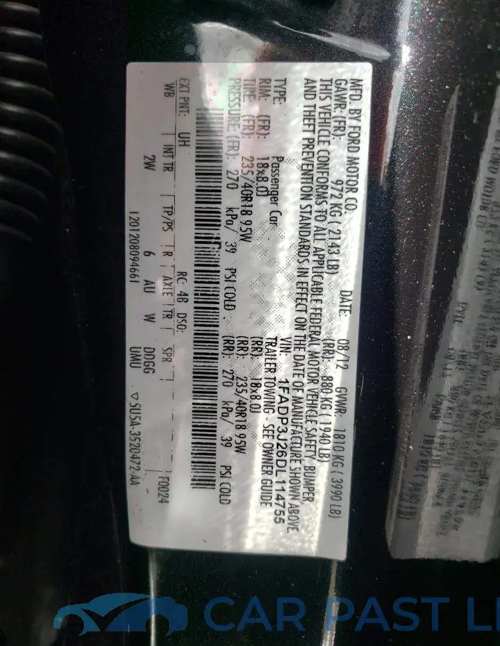 1FADP3J26DL114755# 10