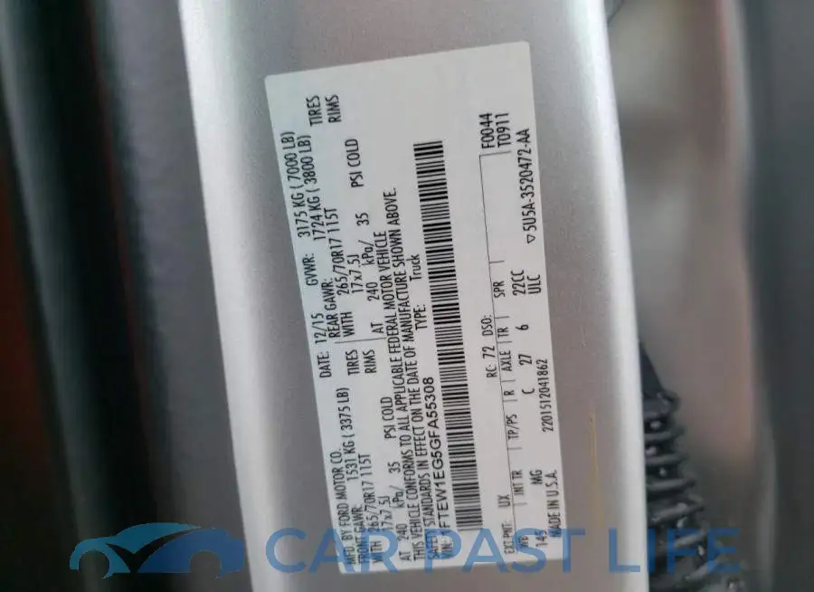 1FTEW1EG5GFA55308# 10