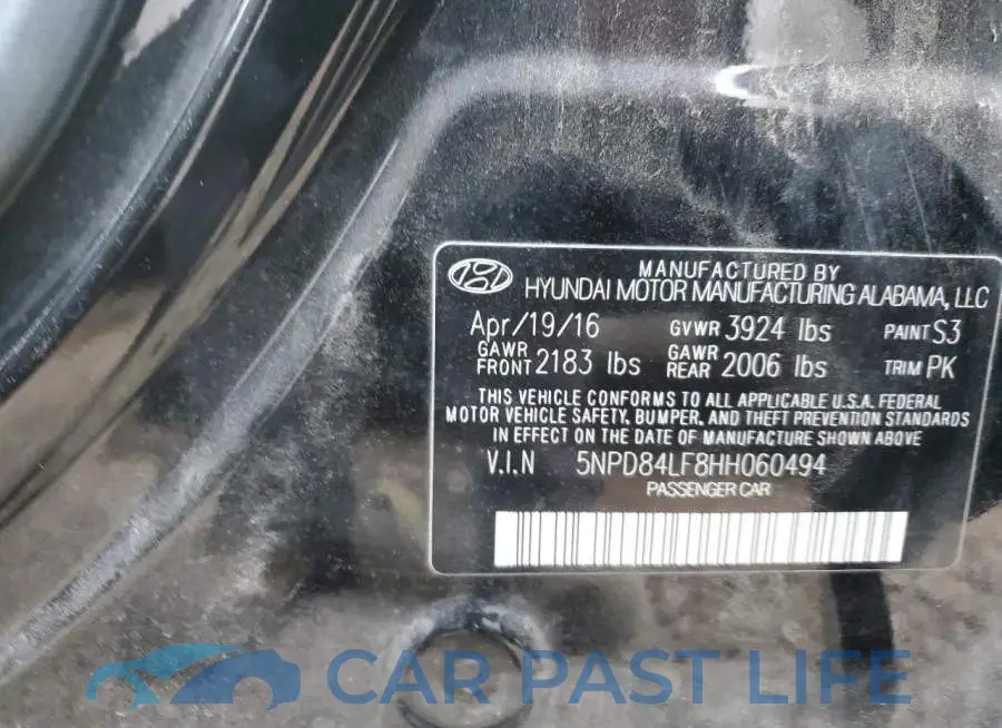 5NPD84LF8HH060494# 12