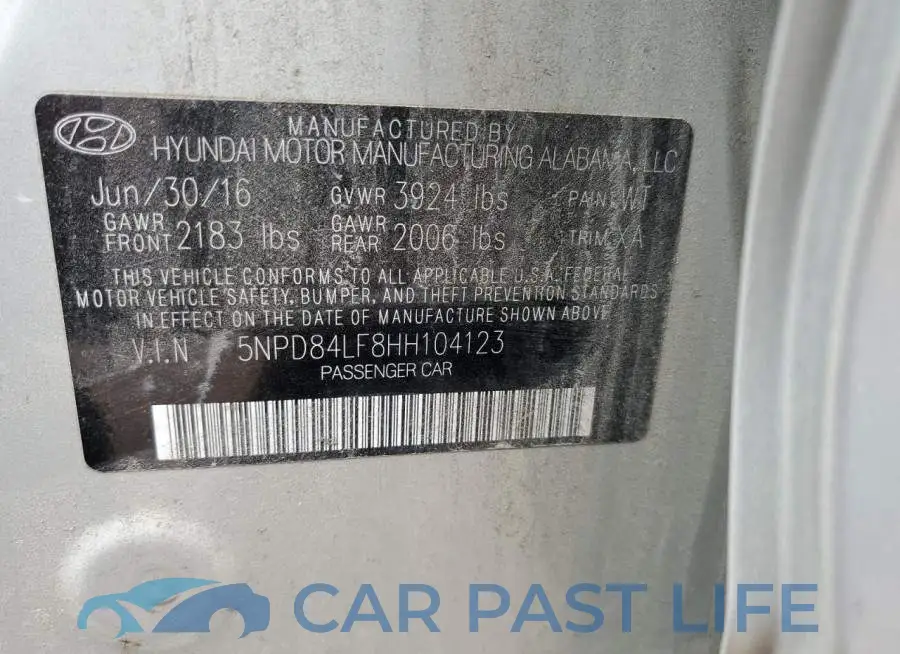 5NPD84LF8HH104123# 10