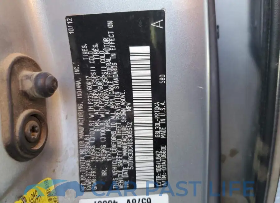 5TDYK3DC4DS309542# 10