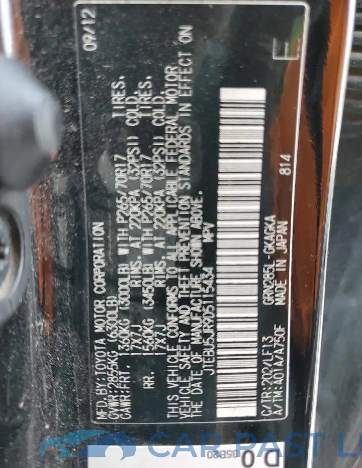 JTEBU5JR9D5115434# 12