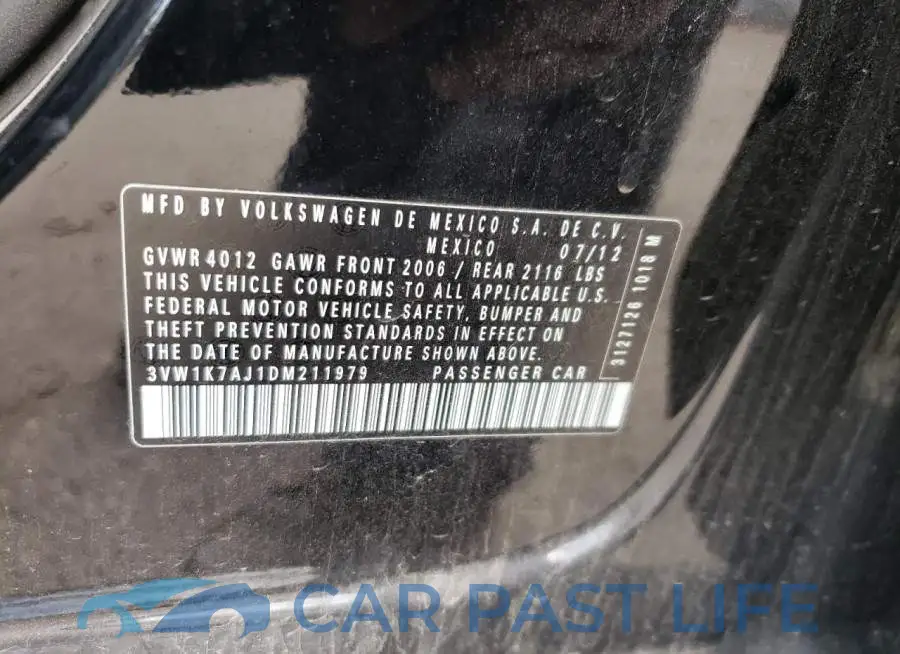 3VW1K7AJ1DM211979# 10
