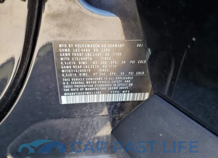 WVGBV7AX5FW511784# 10