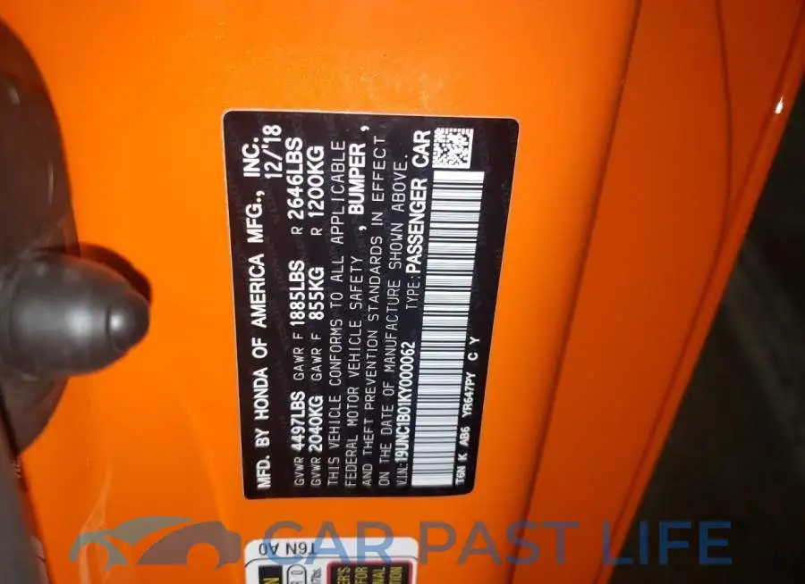 19UNC1B01KY000062# 13