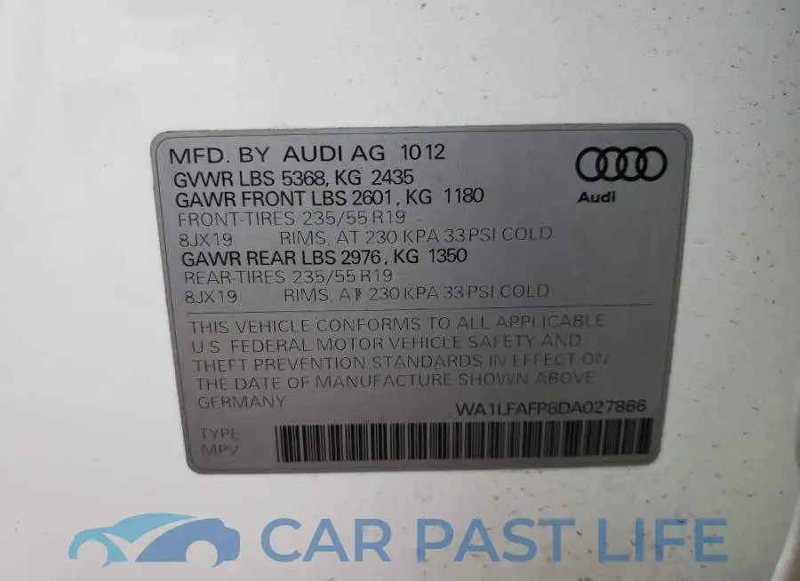 WA1LFAFP8DA027866# 13