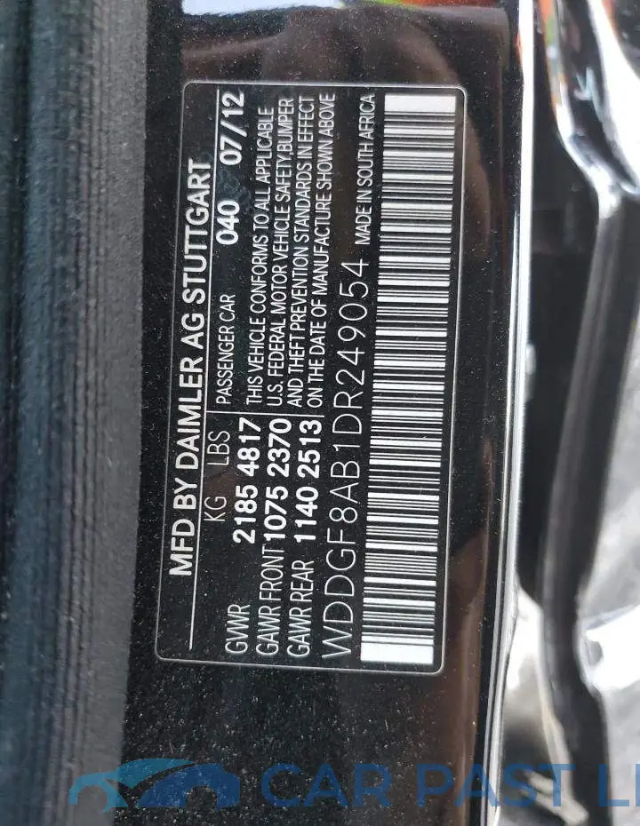 WDDGF8AB1DR249054# 12