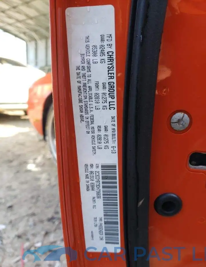 2C3CDYBT9DH736836# 10
