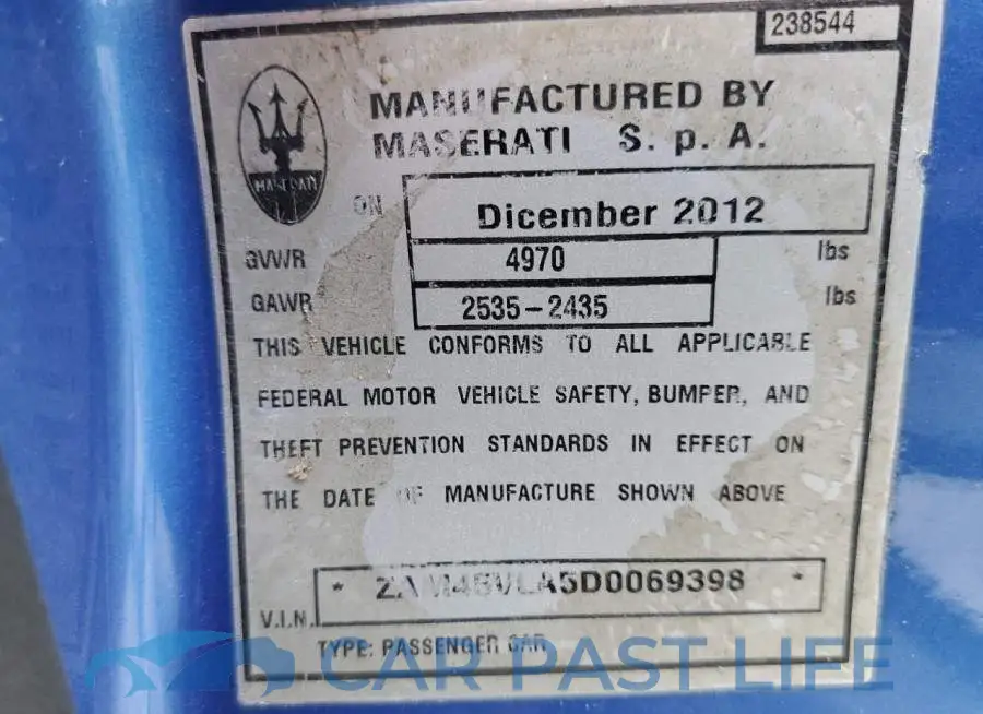 ZAM45VLA5D0069398# 10