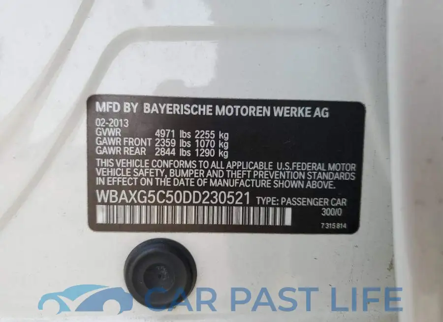 WBAXG5C50DD230521# 12