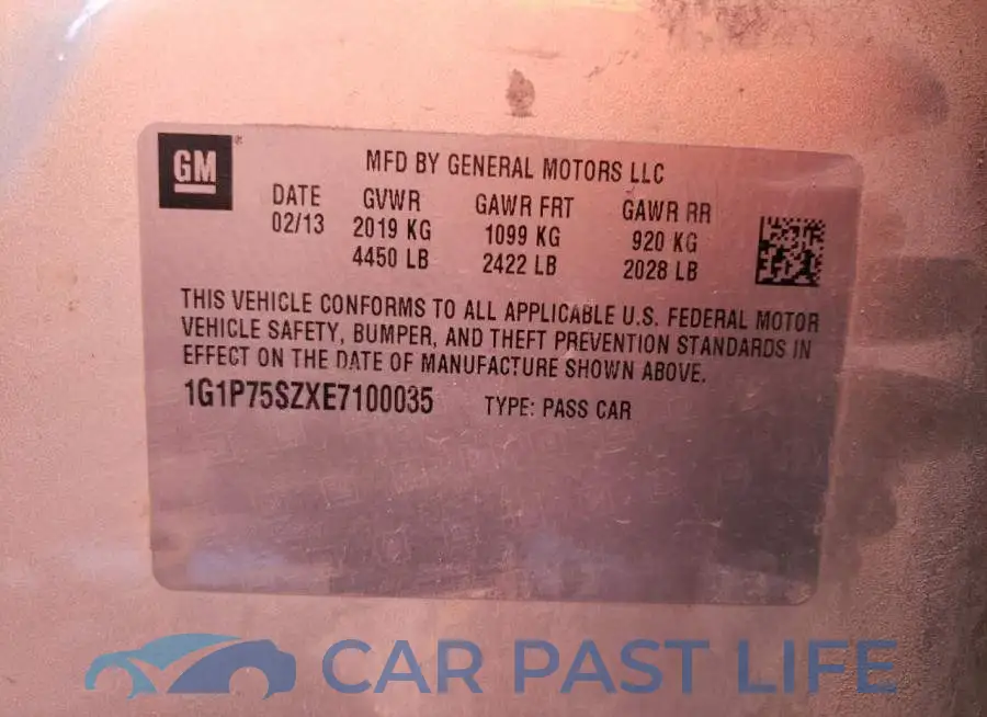 1G1P75SZXE7100035# 12