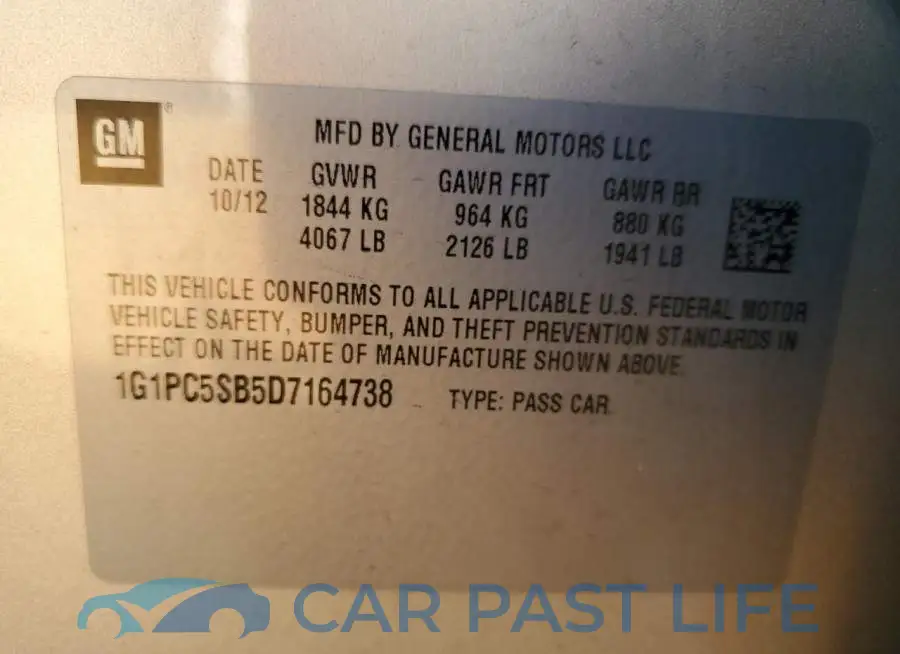 1G1PC5SB5D7164738# 12