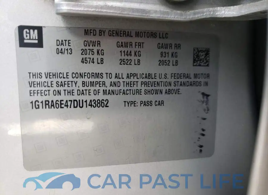 1G1RA6E47DU143862# 12