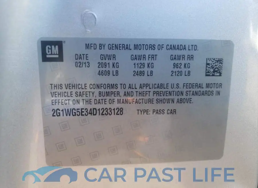 2G1WG5E34D1233128# 13