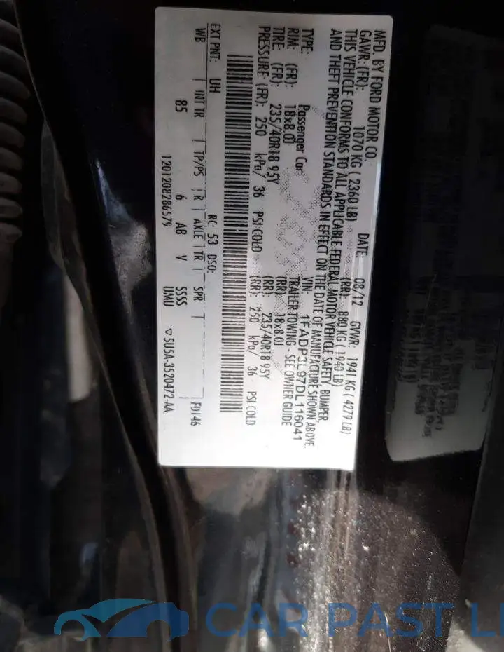 1FADP3L97DL116041# 10