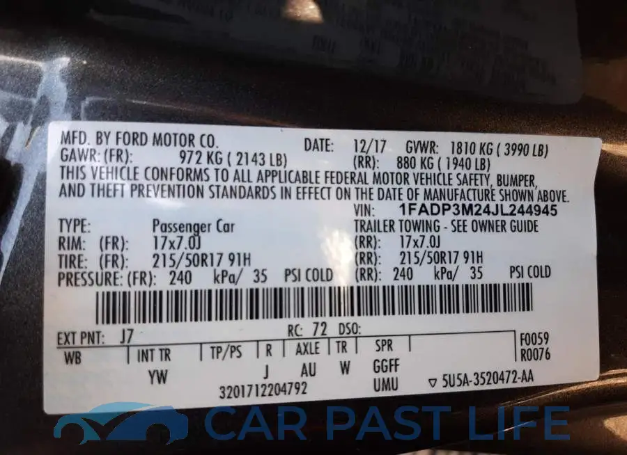 1FADP3M24JL244945# 13