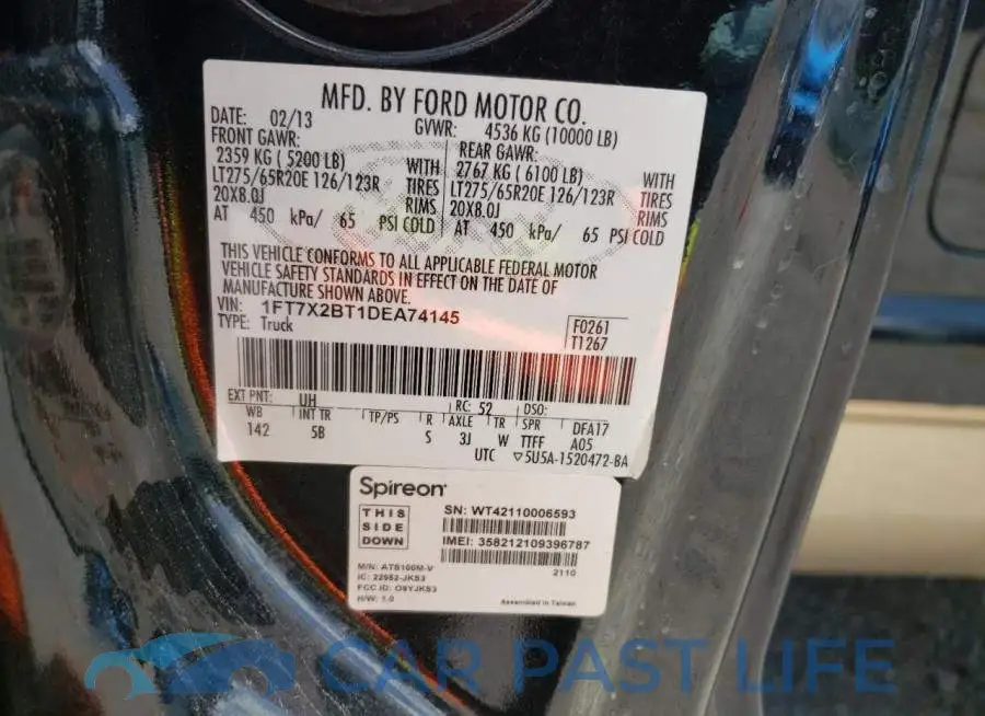 1FT7X2BT1DEA74145# 10