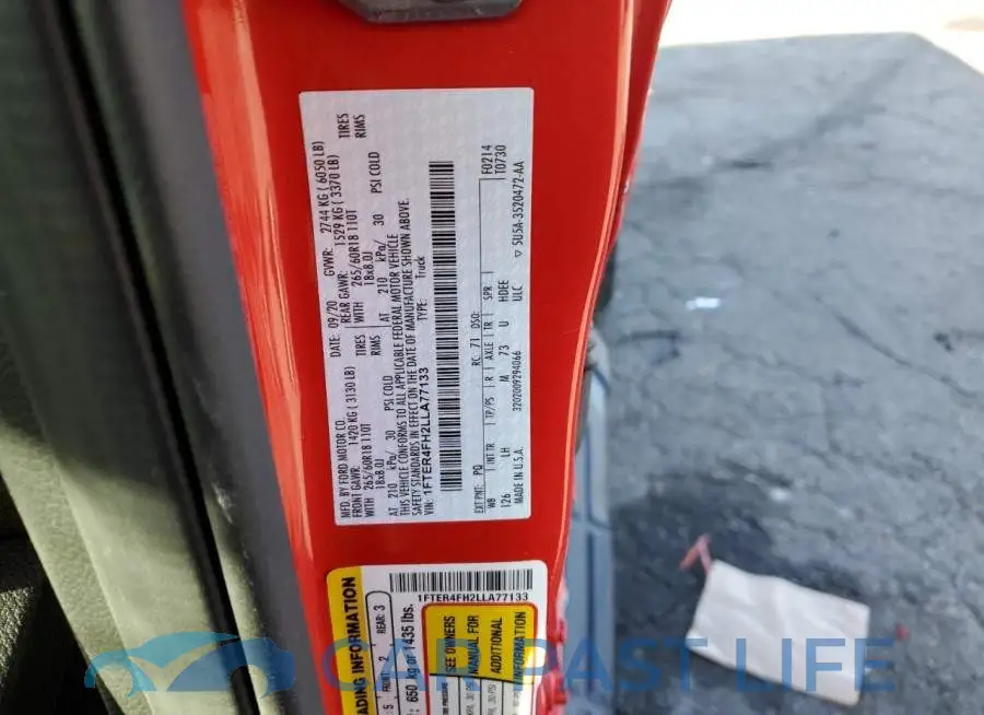 1FTER4FH2LLA77133# 12