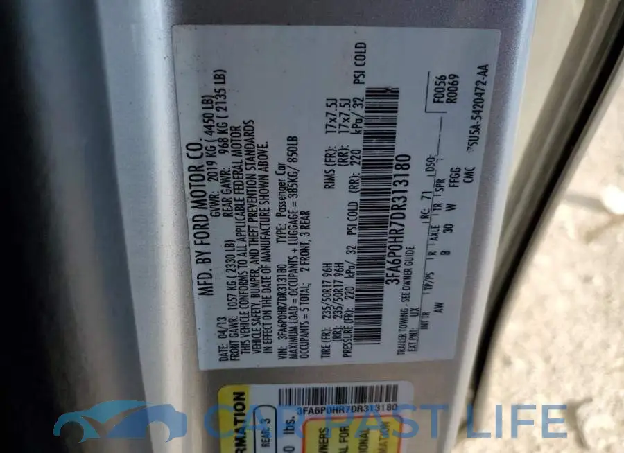 3FA6P0HR7DR313180# 12