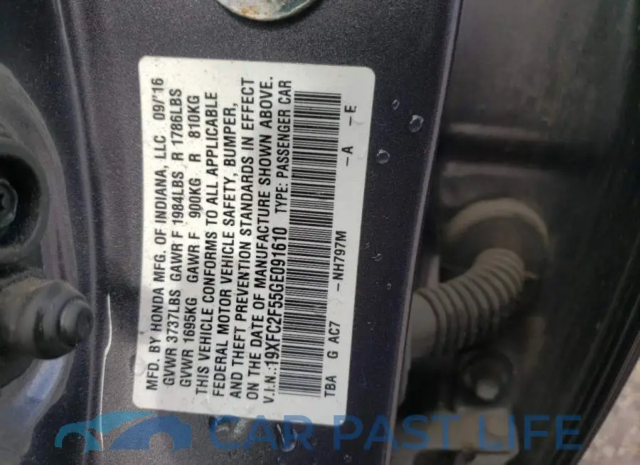 19XFC2F55GE091610# 12